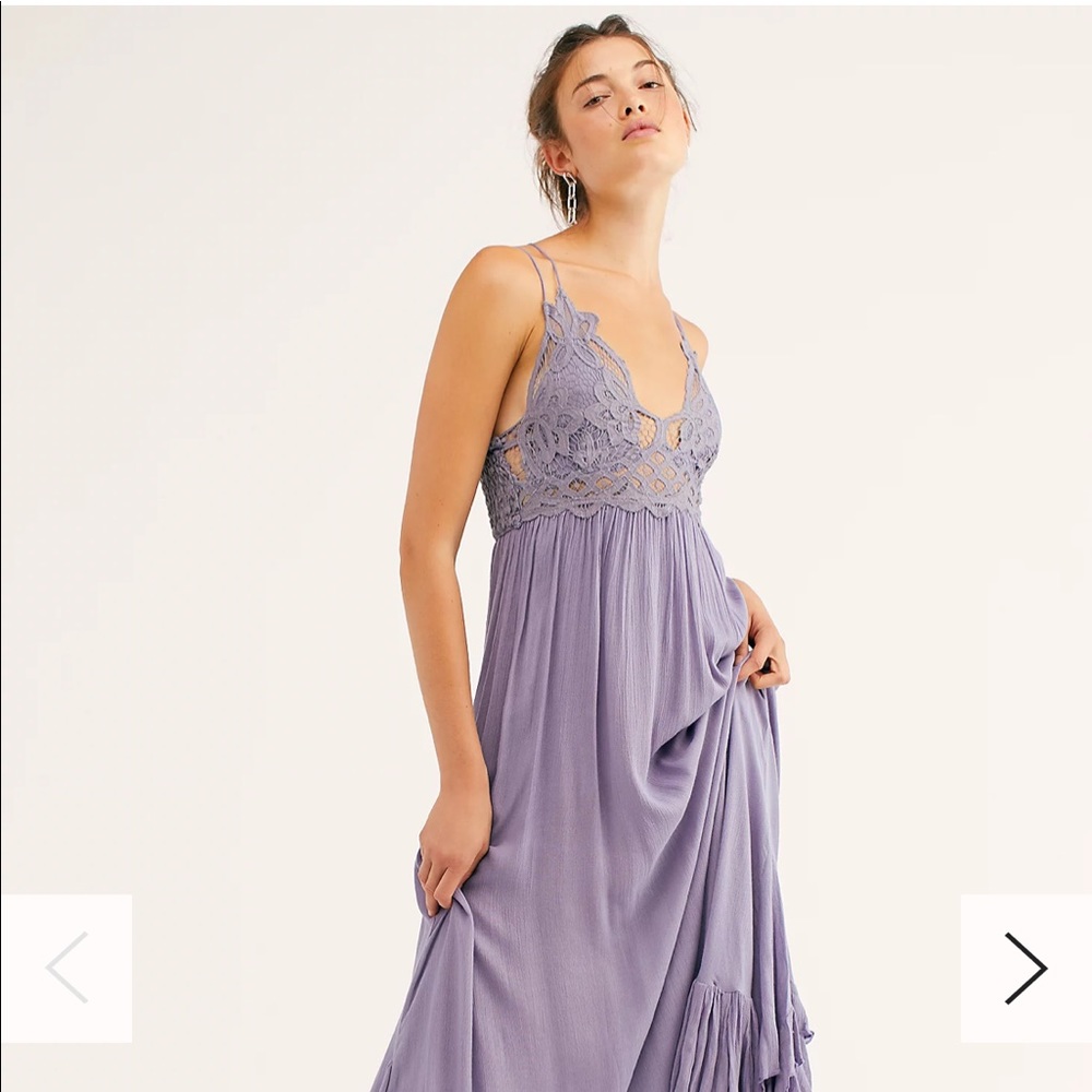NWT Free People One Adella Maxi Slip in periwinkle. Size S